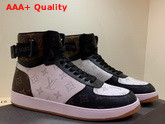 Louis Vuitton Rivoli Sneaker Boot Monogram Canvas Louis Vuitton Signature on the Velcro Strap 1A44VT Replica