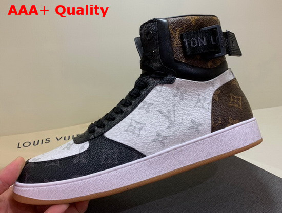 Louis Vuitton Rivoli Sneaker Boot Monogram Canvas Louis Vuitton Signature on the Velcro Strap 1A44VT Replica