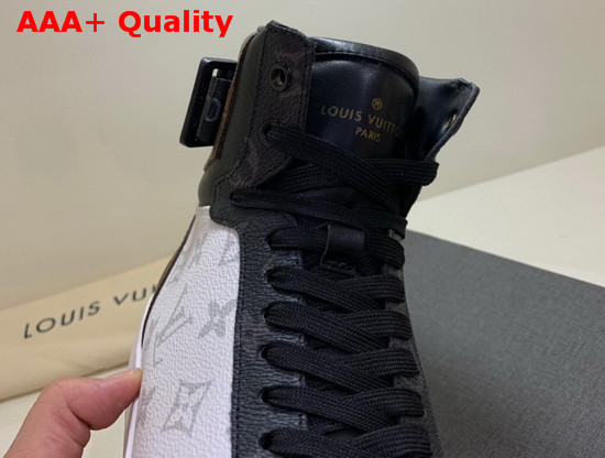 Louis Vuitton Rivoli Sneaker Boot Monogram Canvas Louis Vuitton Signature on the Velcro Strap 1A44VT Replica