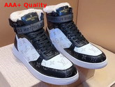 Louis Vuitton Rivoli Sneaker Boot Monogram Canvas and Sheepskin Inside Replica