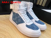 Louis Vuitton Rivoli Sneaker Calf Leather and Monogram Denim Replica