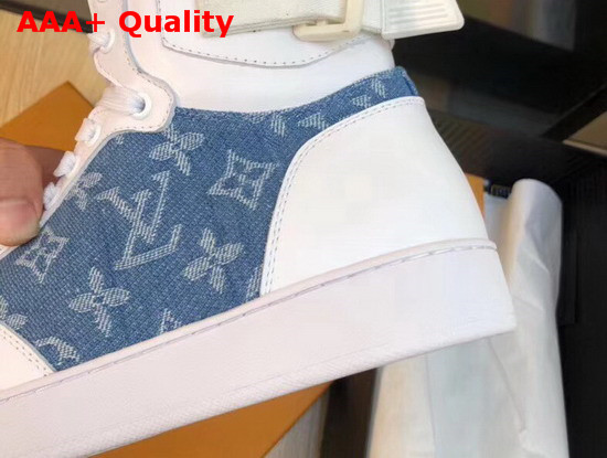 Louis Vuitton Rivoli Sneaker Calf Leather and Monogram Denim Replica