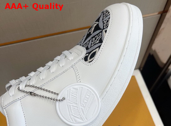 Louis Vuitton Rivoli Sneaker White Calf Leather and Jacquard Textile Replica