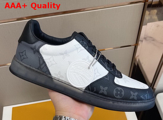 Louis Vuitton Rivoli Sneaker White and Gray Monogram Canvas Replica