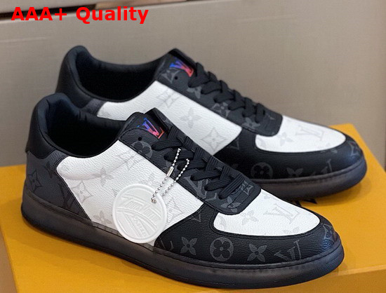 Louis Vuitton Rivoli Sneaker White and Gray Monogram Canvas Replica