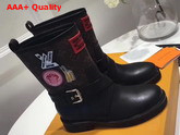 Louis Vuitton Roadgame Half Boot Patent Monogram Canvas and Calf Leather Replica