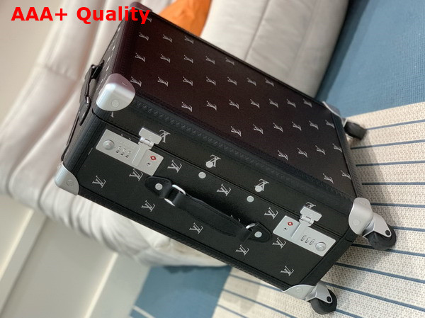 Louis Vuitton Rolling Trunk Black and Silver LV Blason Calfskin M11067 Replica