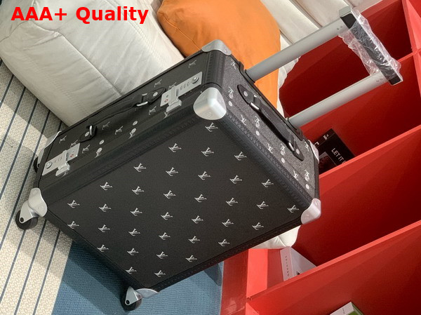 Louis Vuitton Rolling Trunk Black and Silver LV Blason Calfskin M11067 Replica