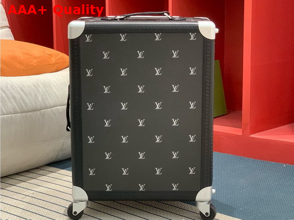 Louis Vuitton Rolling Trunk Black and Silver LV Blason Calfskin M11067 Replica