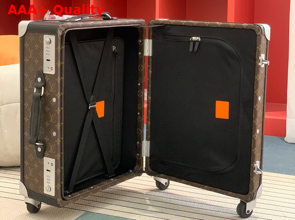 Louis Vuitton Rolling Trunk in Monogram Coated Canvas Replica