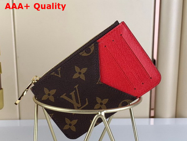 Louis Vuitton Romy Card Holder Red Monogram Canvas M81881 Replica