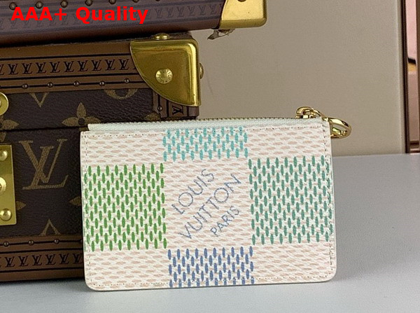 Louis Vuitton Romy Card Holder in Pistachio Green Damier Coated Canvas N40639 Replica