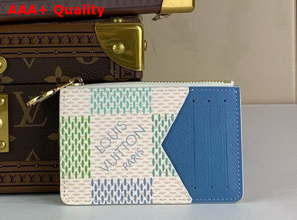 Louis Vuitton Romy Card Holder in Pistachio Green Damier Coated Canvas N40639 Replica