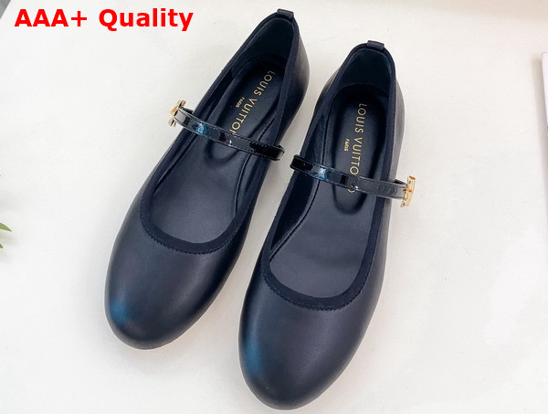 Louis Vuitton Romy Flat Ballerina in Black Lambskin 1ACUKM Replica