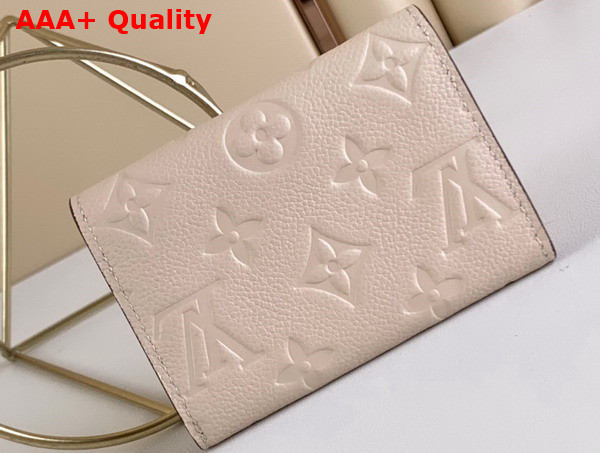 Louis Vuitton Rosalie Coin Purse Creme Monogram Empreinte Leather M81445 Replica