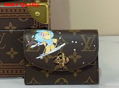 Louis Vuitton Rosalie Coin Purse Monogram Azur Frost from the Snow Show Collection M12239 Replica