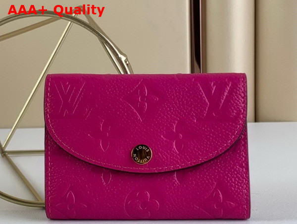 Louis Vuitton Rosalie Coin Purse Rose Pondichery Monogram Empreinte Leather M81521 Replica