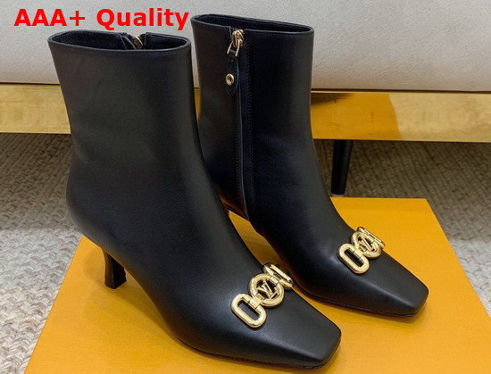 Louis Vuitton Rotary Ankle Boot in Black Calf Leather 1A94OX Replica