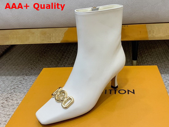 Louis Vuitton Rotary Ankle Boot in Ecru White Calf Leather 1A94PR Replica