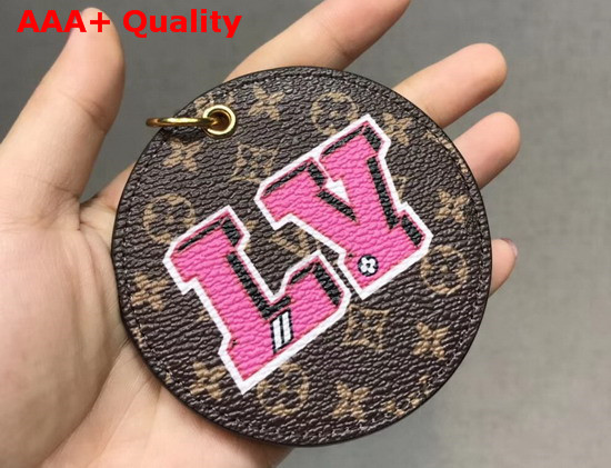 Louis Vuitton Round Bag Charm and Key Holder with Printed Patches Replica