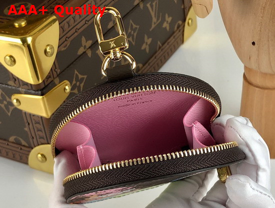 Louis Vuitton Round Coin Purse in Monogram Canvas Features a Colorful Print of Vivienne M80864 Replica