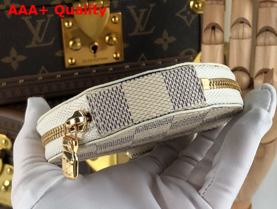 Louis Vuitton Round Coin purse Damier Azur Canvas N60493 Replica