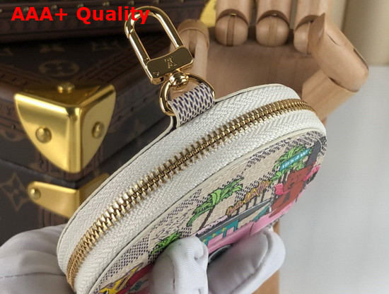 Louis Vuitton Round Coin purse Damier Azur Canvas N60493 Replica