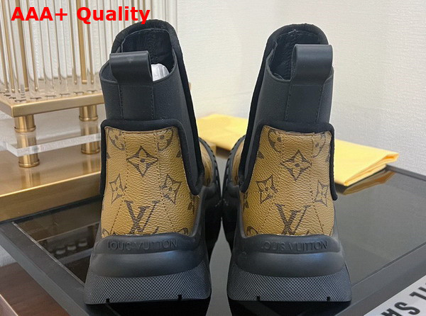 Louis Vuitton Ruby Flat Ankle Boot in Monogram Reverse Canvas Replica