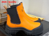 Louis Vuitton Ruby Flat Ankle Boot in Orange Calf Leather 1AB0H1 Replica