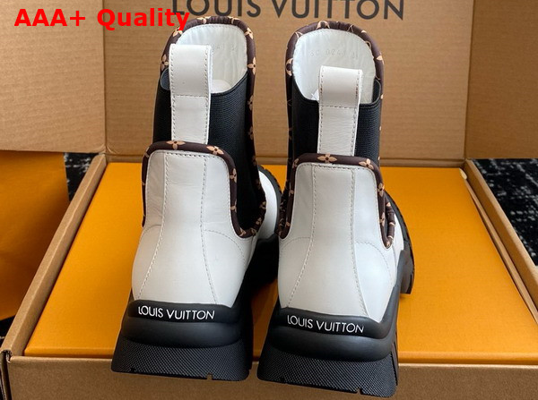 Louis Vuitton Ruby Flat Ankle Boot in White Calf Leather Replica