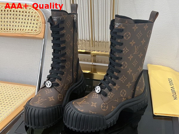 Louis Vuitton Ruby Flat Ranger Boot in Monogram Coated Canvas Replica