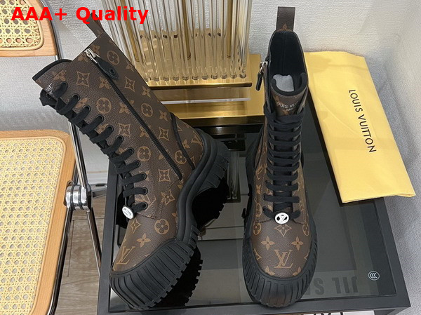 Louis Vuitton Ruby Flat Ranger Boot in Monogram Coated Canvas Replica