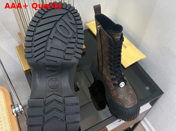 Louis Vuitton Ruby Flat Ranger Boot in Monogram Coated Canvas Replica