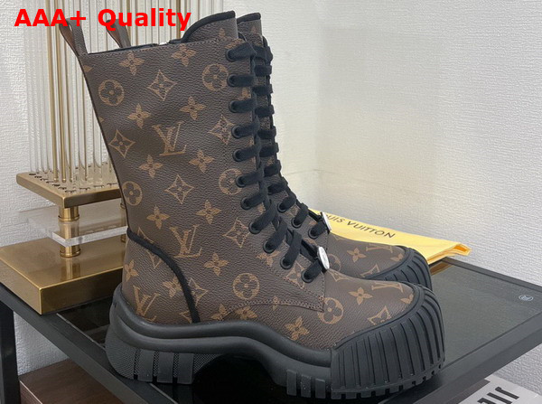 Louis Vuitton Ruby Flat Ranger Boot in Monogram Coated Canvas Replica