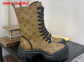 Louis Vuitton Ruby Flat Ranger Boot in Monogram Reverse Canvas Replica