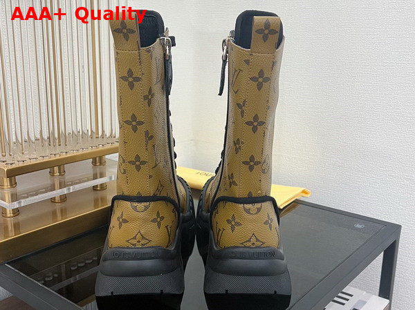 Louis Vuitton Ruby Flat Ranger Boot in Monogram Reverse Canvas Replica