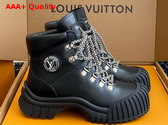 Louis Vuitton Ruby Flat Ranger in Black Calf Leather 1AAM60 Replica