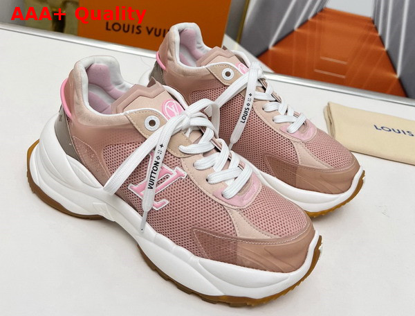 Louis Vuitton Run 55 Sneaker Beige Mix of Materials 1ABVMW Replica