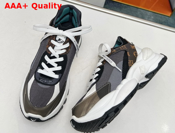 Louis Vuitton Run 55 Sneaker Black Mix of Materials 1AAP5L Replica