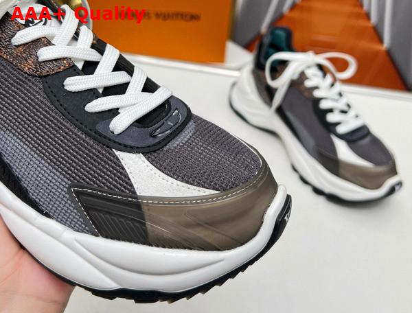 Louis Vuitton Run 55 Sneaker Black Mix of Materials 1AAP5L Replica