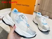 Louis Vuitton Run 55 Sneaker Bleu Clair Mix of Materials 1ABVIU Replica