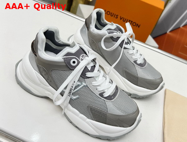 Louis Vuitton Run 55 Sneaker Gray Mix of Material 1ABVJ4 Replica