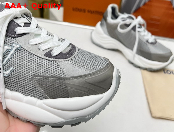 Louis Vuitton Run 55 Sneaker Gray Mix of Material 1ABVJ4 Replica