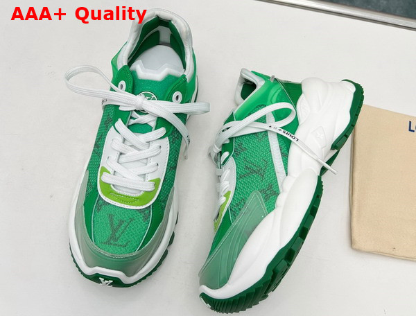 Louis Vuitton Run 55 Sneaker Green Mix of Materials 1AB3BQ Replica