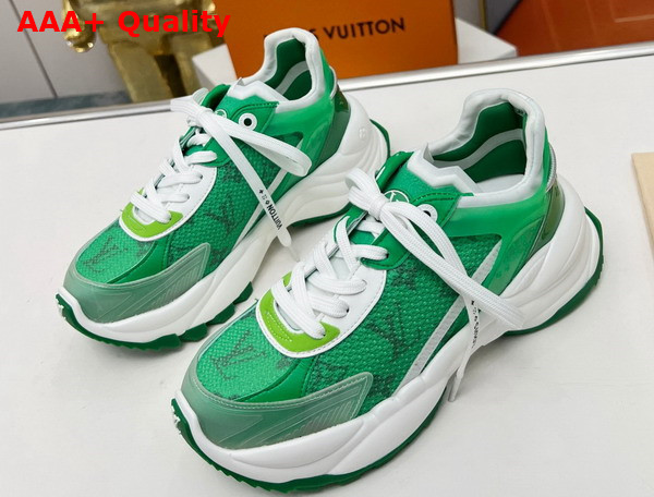 Louis Vuitton Run 55 Sneaker Green Mix of Materials 1AB3BQ Replica