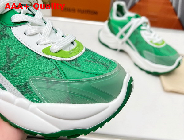 Louis Vuitton Run 55 Sneaker Green Mix of Materials 1AB3BQ Replica