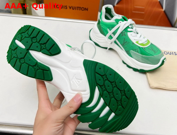 Louis Vuitton Run 55 Sneaker Green Mix of Materials 1AB3BQ Replica