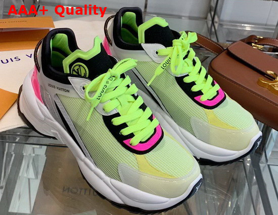 Louis Vuitton Run 55 Sneaker Yellow Mix of Materials 1A9H4V Replica