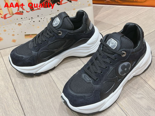 Louis Vuitton Run 55 Sneaker in Black Mix of Materials 1ACGOO Replica