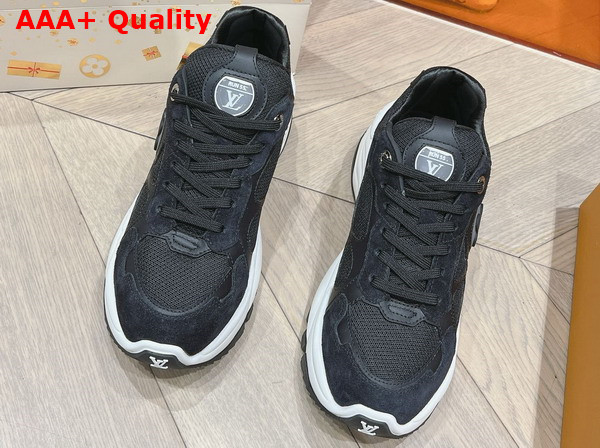 Louis Vuitton Run 55 Sneaker in Black Mix of Materials 1ACGOO Replica